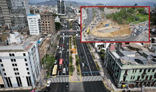 Calle en el Centro de Lima cerrarán por Línea 2 del Metro de Lima. Foto: Composición LR   