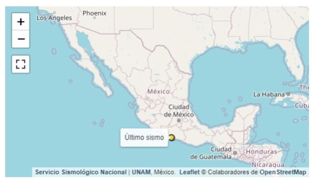 Información del último sismo en México. Foto: SSN 