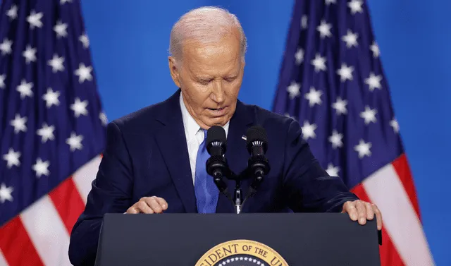  <strong>Joe Biden durante conferencia de prensa en la Casa Blanca. Foto: AFP</strong>    