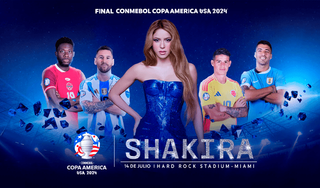  Shakira estará presente en la final de la Copa América 2024. Foto: Conmebol  