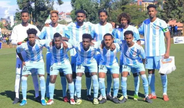 <em> Selección de Somalia en su partido frente a Burundi, válido por la Copa CECAFA 2019 celebrada en Uganda. Foto: captura de Facebook</em>   