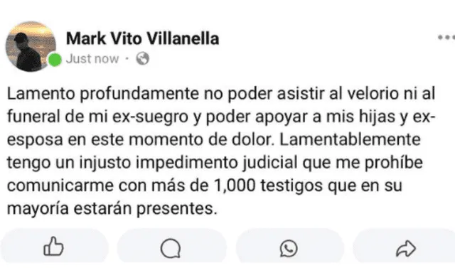  Mark Vito confirmó que no podrá asistir al velorio y entierro de Alberto Fujimori. Foto: Composición LR/Mark Vito/Facebook   