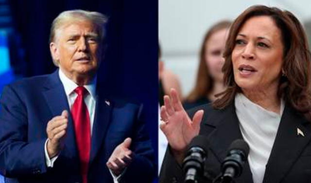 Para los comicios de 2024, se dará entre el expresidente Donald Trump y la vicepresidenta, Kamala Harris. Foto: composición LR.    