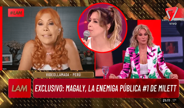  Magaly Medina aseguró que Milett Figueroa debería ser participante del 'Cantando 2024' y no jurado. Foto: captura/América TV    