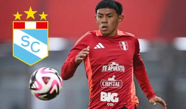 Maxloren Castro, la 'joya' de 16 años que tiene Sporting Cristal, sí fue convocado de emergencia para la anterior fecha doble tras la baja de Zanelatto. Foto: composición de LR/FPF   