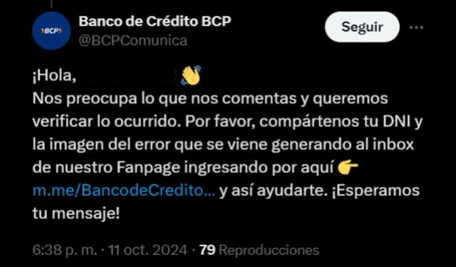  Pronunciamiento del BCP tras caída de Yape y reclamo de sus usuarios. Foto: X 