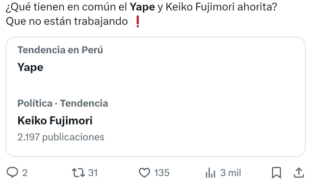  Caída de Yape es tendencia en redes. Foto: X    