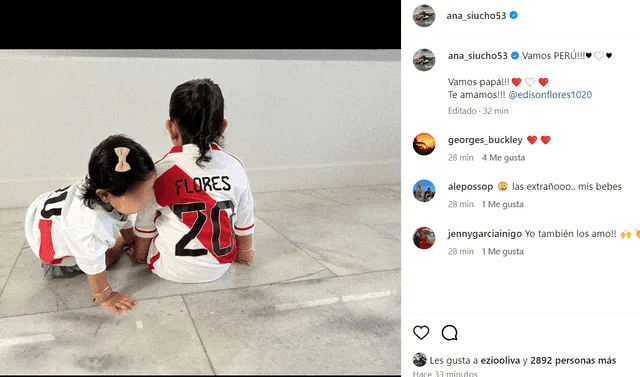  La tierna publicación de Ana Siucho en Instagram    