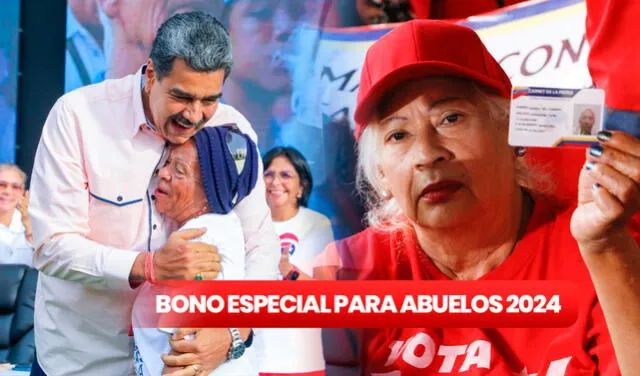 El bono especial para adultos mayores llegaría a los registrados en la Gran Misión Abuelos y Abuelas de la Patria. Foto: composición LR/X de Nicolás Maduro