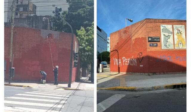 <em> Estado actual del mural, cuya imagen fue borrada el 19 de octubre. Foto: captura de Google</em>   