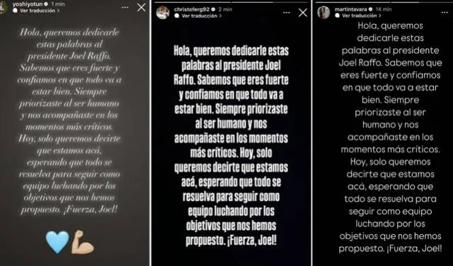  Mensaje de los jugadores de Sporting Cristal. Foto: captura/Instagram   