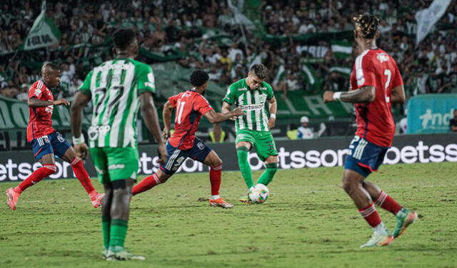 El verdolaga lleva ventaja en esta semifinal ante Independiente Medellín. Foto: Atlético Nacional   