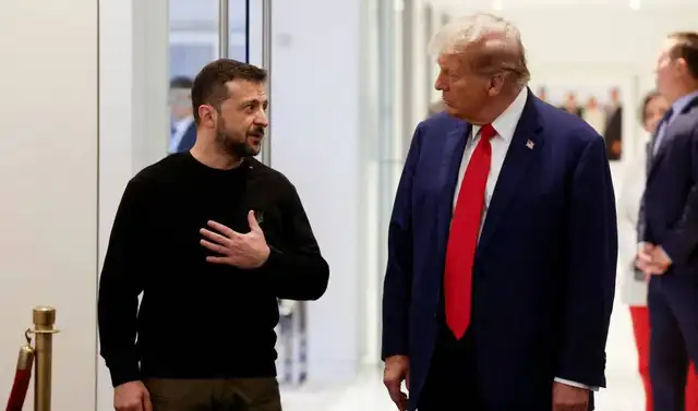  El presidente de Ucrania, Volodymyr Zelensky, agradeció a Donald Trump por su "fuerte determinación" en buscar una solución al conflicto entre Ucrania y Rusia, resaltando su influencia potencial. Foto: KRDO    