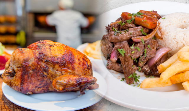  El Pollo a la Brasa y el Lomo Saltado fueron los platos peruanos que resaltaron en la lista de las 100 mejores preparaciones del mundo en 2025. Foto: composición LR/TasteAtlas.<br><br>    