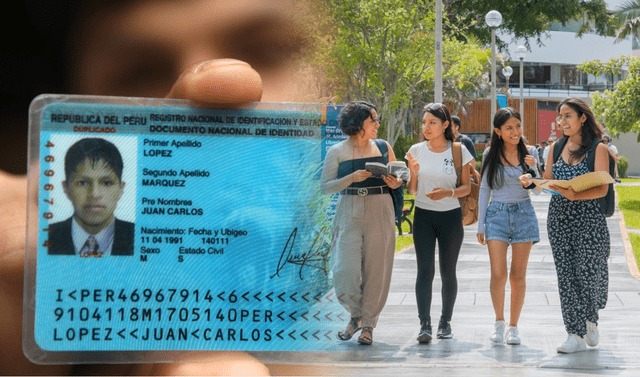  Los jóvenes de 17 años ya pueden obtener su DNI de mayoría de edad. Foto: composición LR/Andina   