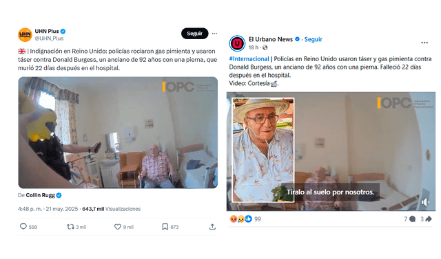 <em> Publicaciones desinformativas por las redes de X y Facebook. Foto: composición LR/capturas de pantalla.</em>   