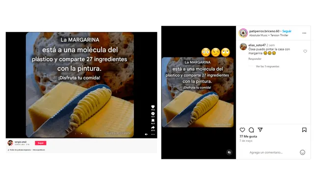 <em> Publicaciones desinformativas por las redes sociales de TikTok e Instagram. Foto: capturas de pantalla.</em>   