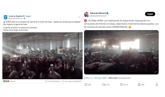 <em> Publicaciones desinformativas por las redes sociales. Foto: capturas de pantalla</em>   