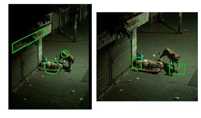 <em> Imperfecciones encontradas en el metraje. Foto: composición LR/capturas de pantalla.</em>   