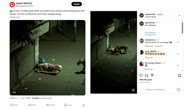 <em> Publicaciones desinformativas por las redes sociales de X e Instagram. Foto: capturas de pantalla.</em>   