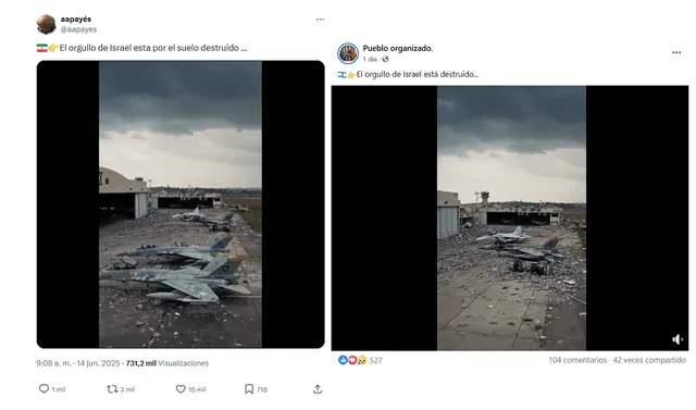 <em> Publicaciones desinformativas por las redes de X y Facebook. Foto: capturas de pantalla</em>   