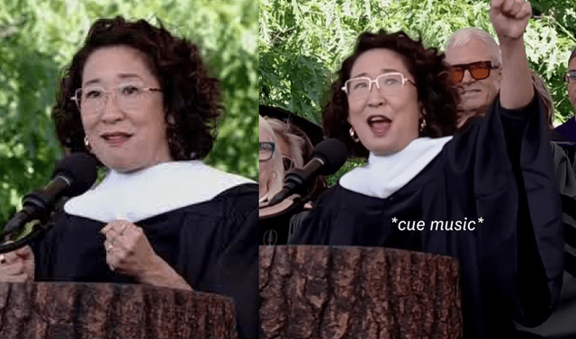 Sandra Oh brindó discurso de graduación y recibió doctorado honorífico. Foto: composición LR/Dartmouth Sandra Oh brindó discurso de graduación y recibió doctorado honorífico. Foto: composición LR/Dartmouth