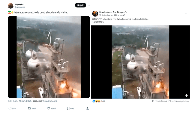 <em> Publicaciones desinformativas por las redes sociales de X y Facebook. Foto: capturas de pantalla</em> <em> Publicaciones desinformativas por las redes sociales de X y Facebook. Foto: capturas de pantalla</em>