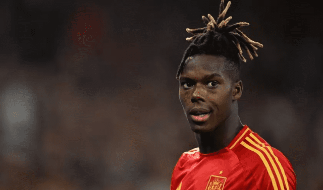 Nico Williams es titular en la selección española. Foto: AFP Nico Williams es titular en la selección española. Foto: AFP