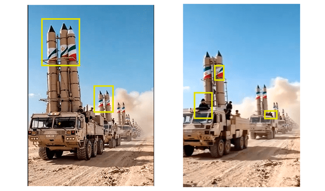 <em> Incoherencias de los vehículos. Foto: composición LR/captura de pantalla</em>   
