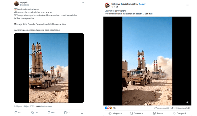 <em> Publicaciones desinformativas por las redes sociales. Foto: capturas de pantalla</em>   