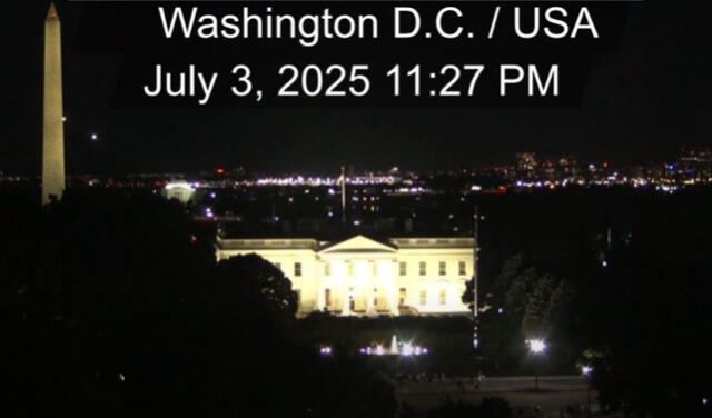 <em>Toma de la Casa Blanca en la noche del 3 de julio. Foto: captura de earthTV</em> <em>Toma de la Casa Blanca en la noche del 3 de julio. Foto: captura de earthTV</em>