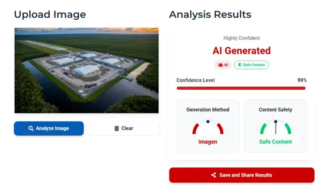 <em>Resultado de la evaluación en Is it AI? Foto: captura de Google</em>   
