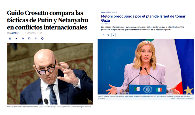 <em> Publicaciones de los medios Demócrata y DW sobre las declaraciones de las autoridades italianas. Foto: capturas de pantalla</em> <em> Publicaciones de los medios Demócrata y DW sobre las declaraciones de las autoridades italianas. Foto: capturas de pantalla</em>