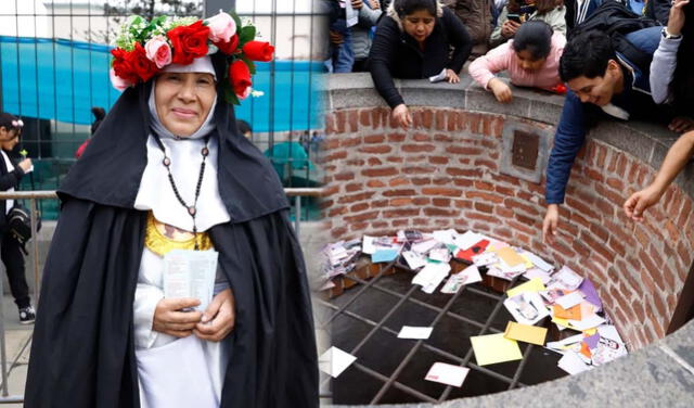  Fieles acudieron a dejar sus cartas en el Santuario de Santa Rosa de Lima. Foto: composición LR/Sebastián Blanco Salazar /URPI-LR.   