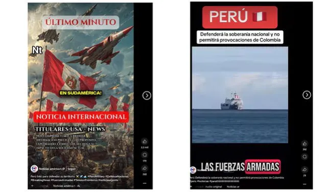 <em> Publicaciones desinformativas por la red social de Facebook. Foto: capturas de pantalla</em>   