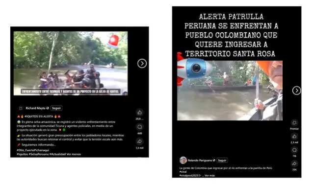 <em> Publicaciones desinformativas por la red social de Facebook. Foto: composición LR/capturas de pantalla</em>   