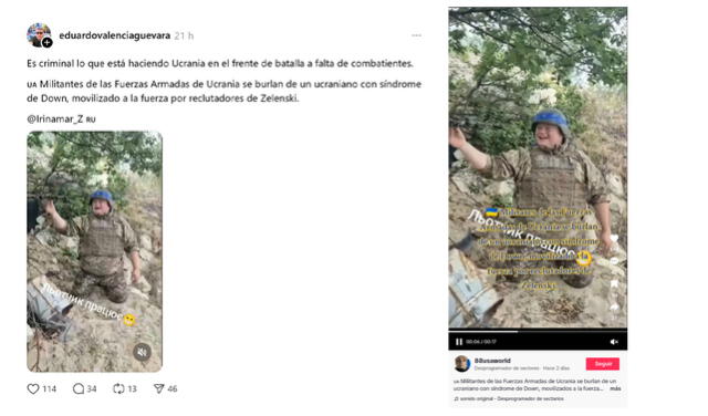 em Publicaciones desinformativas por las redes sociales de Threads y TikTok. Foto: capturas de pantalla/em   
