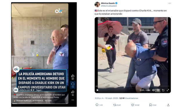 <em> Publicaciones desinformativas por las redes sociales de Facebook y X. Foto: composición LR/captura de pantalla</em> <em> Publicaciones desinformativas por las redes sociales de Facebook y X. Foto: composición LR/captura de pantalla</em>