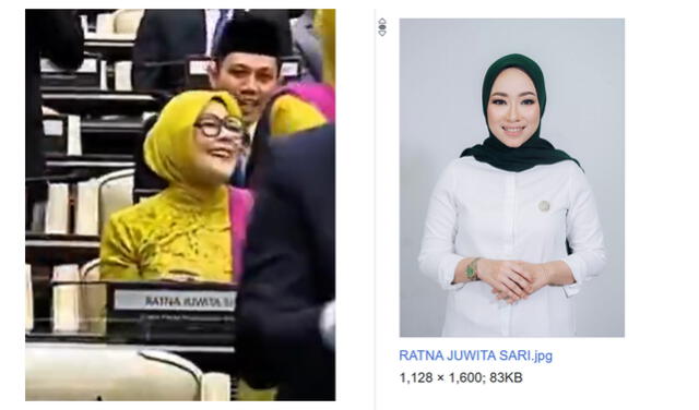 <em> Congresista indonésa, Ratna Juwita Sari. Foto: capturas de pantalla</em>   