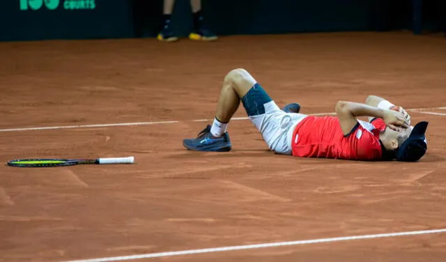  Gonzalo Bueno terminó exhausto tras un maratónico tercer set que duró más de una hora. Foto: IPD   