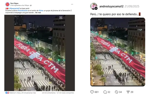 <em> Publicaciones desinformativas por las redes sociales de Facebook y Threads. Foto: capturas de pantalla</em>   