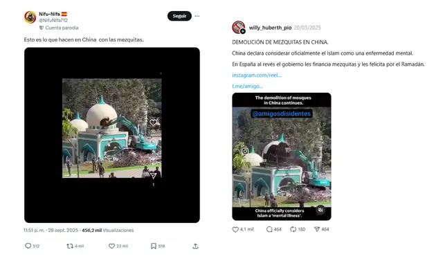 <em> Publicaciones desinformativas por las redes sociales de X y Threads. Foto. capturas de pantalla</em> <em> Publicaciones desinformativas por las redes sociales de X y Threads. Foto. capturas de pantalla</em>