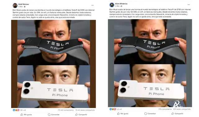 <em> Publicaciones desinformativas por la red social de Facebook. Foto: capturas de pantalla.</em>   