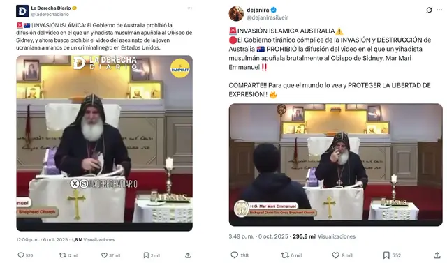 <em> Publicaciones desinformativas por las redes sociales en X. Foto: capturas de pantalla</em>   