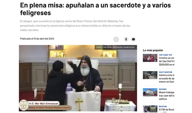 <em> Publicación del hecho por el medio Telemundo Nueva Inglaterra. Foto: captura de pantalla</em>   