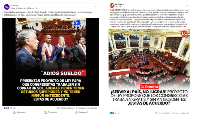 <em> Publicaciones desinformativas por la red social de Facebook. Foto: capturas de pantalla</em> <em> Publicaciones desinformativas por la red social de Facebook. Foto: capturas de pantalla</em>