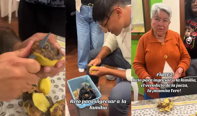  Tras finalizar el reto, la abuela brindó su veredicto. Foto: composición LR   
