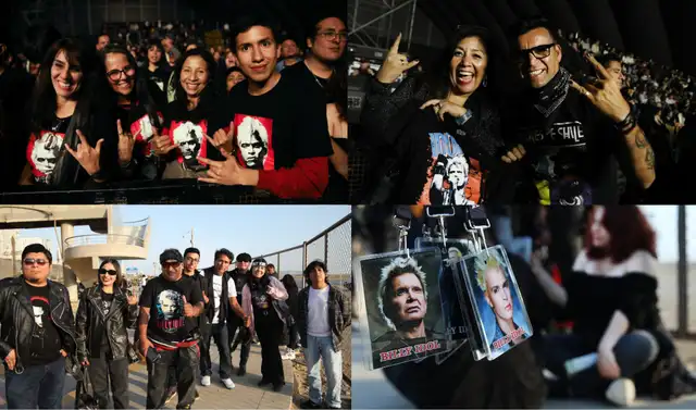 Fans de Billy Idol en su concierto en el Arena 1. Foto: composición LR/Carlos Felix / URPI -LR Fans de Billy Idol en su concierto en el Arena 1. Foto: composición LR/Carlos Felix / URPI -LR