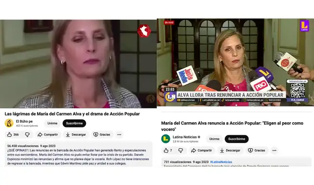 <em>Video real del lamento de Maricarmen Alva el 9 de agosto de 2023. Foto: capturas de pantalla.</em> <em>Video real del lamento de Maricarmen Alva el 9 de agosto de 2023. Foto: capturas de pantalla.</em>