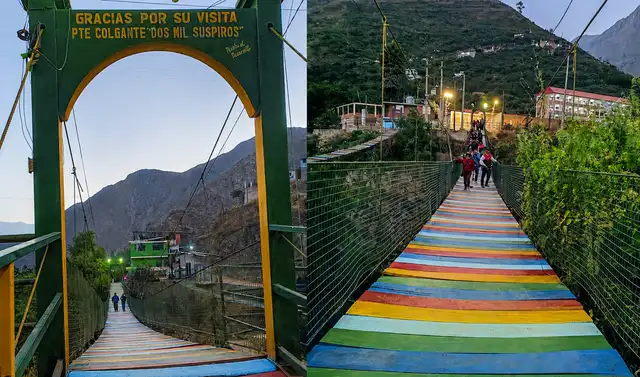 Conoce el puente colgante ‘Dos mil suspiros’, famoso por sus tablas de colores y longitud. Fotos: Sandy Carrión/La República